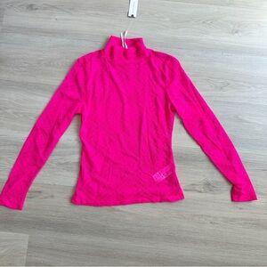 Anthropologie Fuchsia pink lace Long Sleeve Turtleneck size small